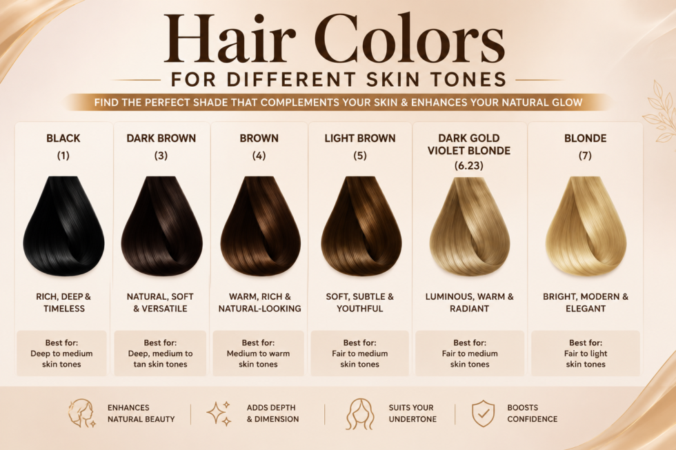 Hair Colors for Different Skin Tones and Undertones